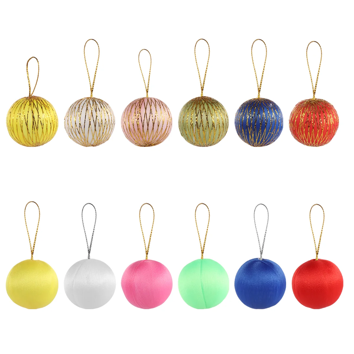 

48 Pcs Colorful Christmas Balls Inflatable Decoration for Outdoor Garland Decorations Tree Hanging