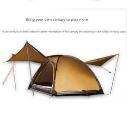 ASTA GEAR Outdoor Camping Professional camping and mountaineering tent, two person and three person tent with built-in canopy