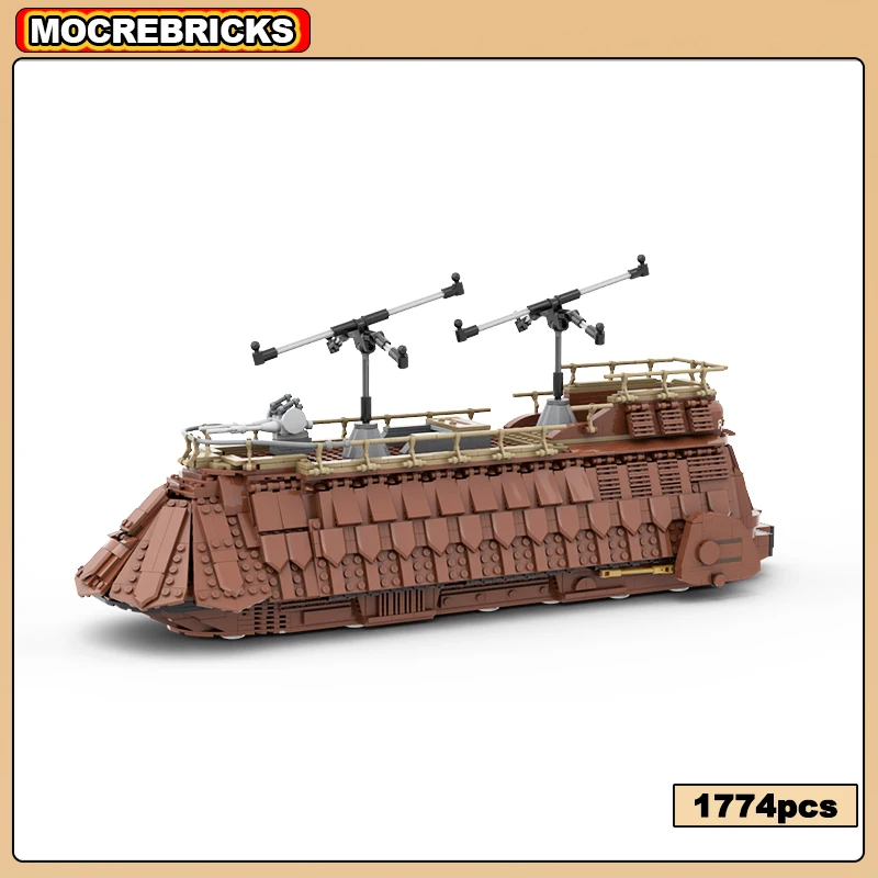 MOC-65586 Space Film Jaba Sail Barge Transport Ship Model Building Block High-tech Assembly Bricks Toys Childrens Birthday Gifts