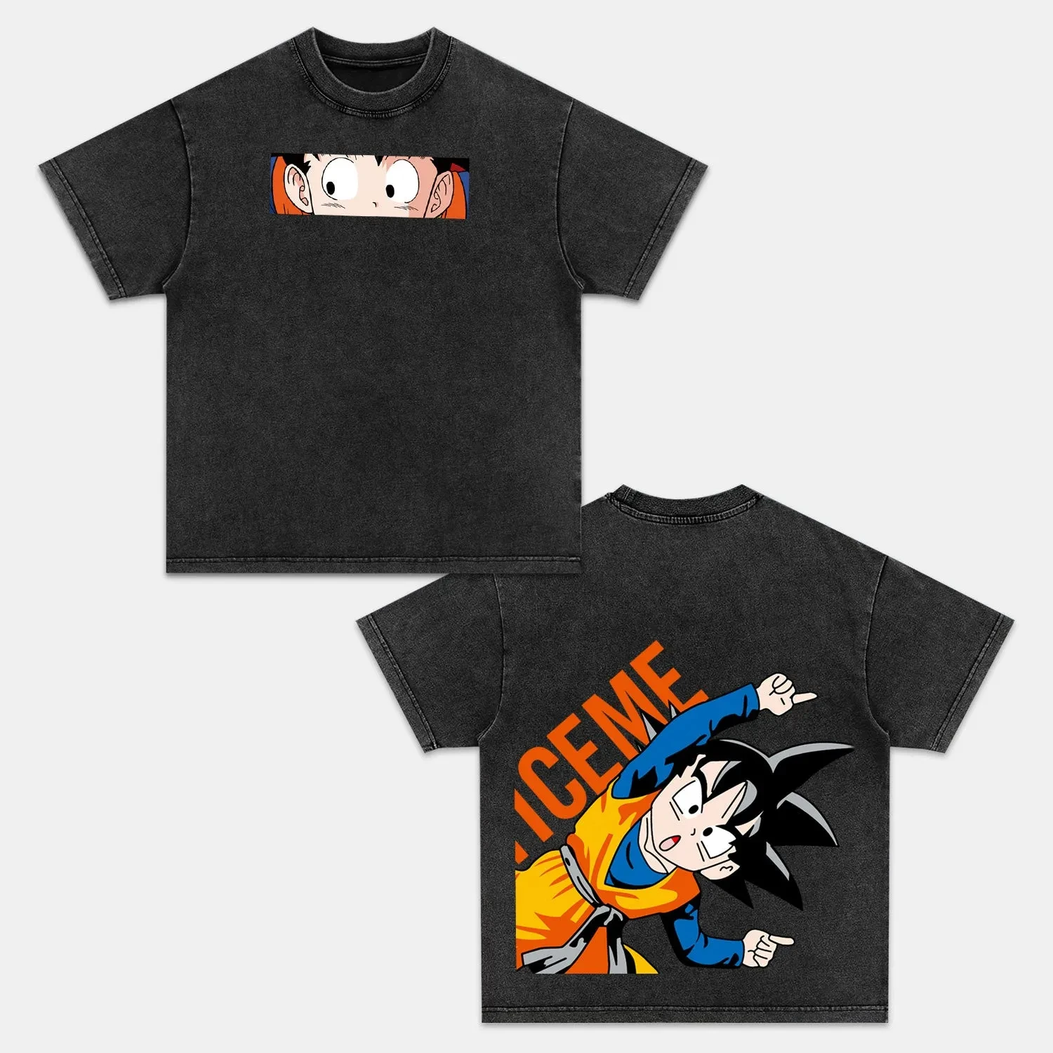 

Dragon Ball Washed Retro Couple Wear Short Sleeve Sports Comfortable Summer Popular Short Sleeve Half Sleeve Classic Wear Top