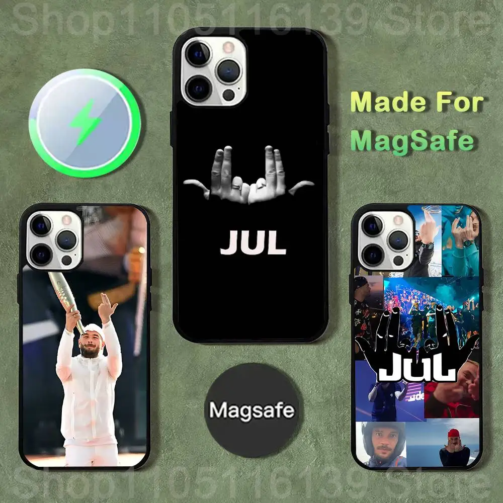 

Rapper J-JUL Phone Case For iPhone 17,16,15,14,13,12,11,Pro,Max,Plus,Mini,SE4,E Magnetic Magsafe Wireless Charging