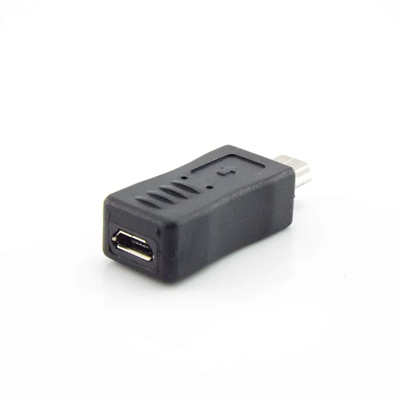 Przenośna wtyczka Micro USB żeńska na Mini USB męska wtyczka Jack Adapter Ładowarka Czarny Adapter Komputer PC Konwerter B3