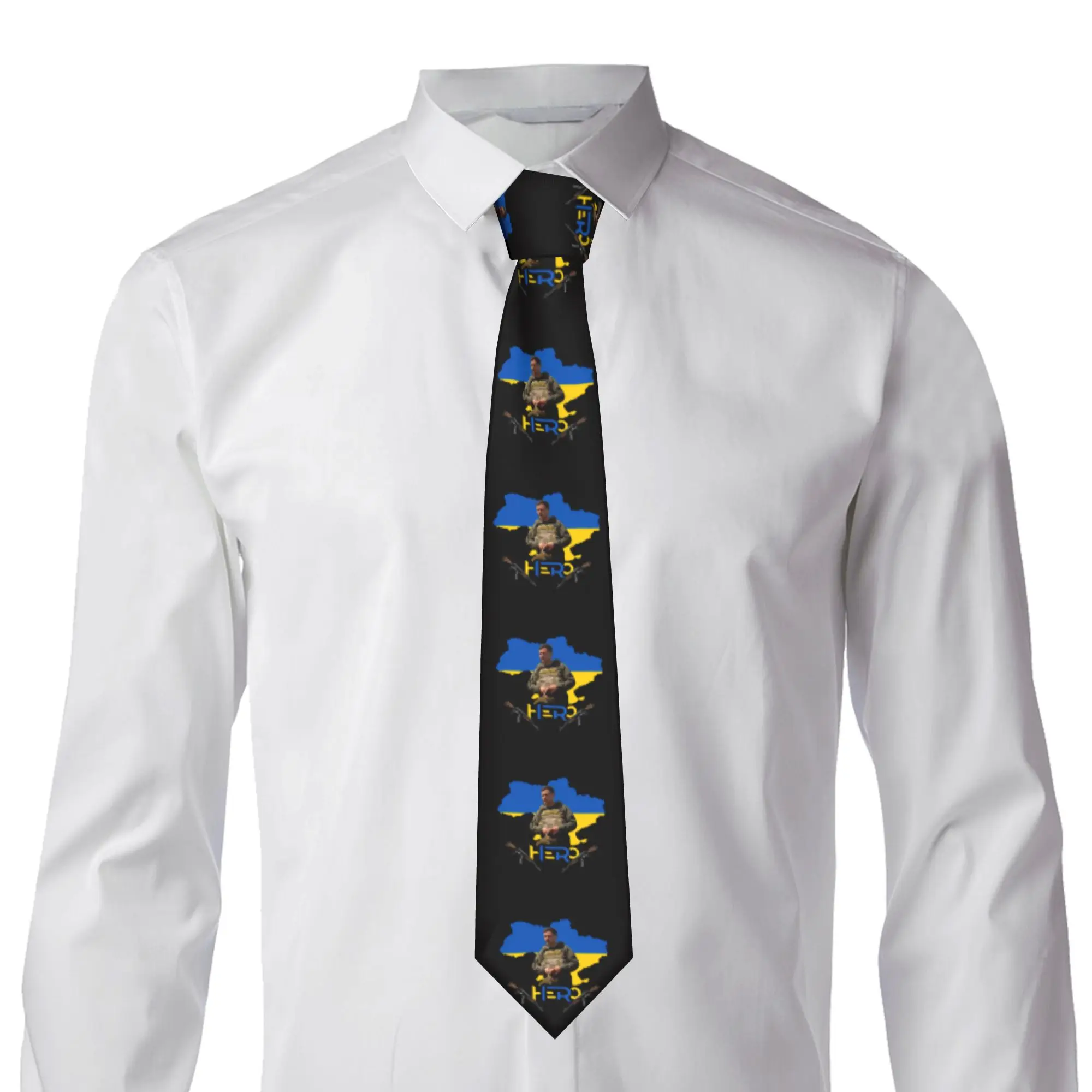 Fashion Ukrainian Volodymyr Zelensky Neckties Men Silk President Ukraine Office Tie