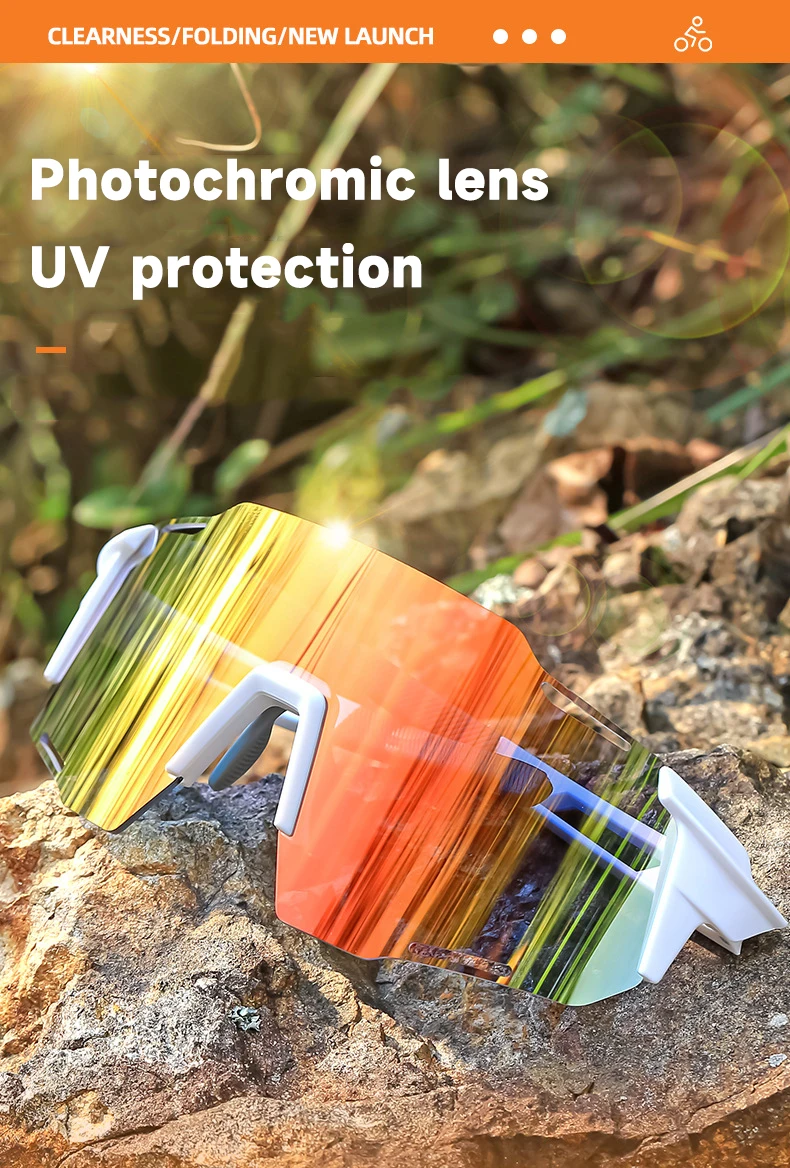 Neue Outdoor Radfahren Sonnenbrille Männer Photochrome Rennrad Brille Frauen Sport Bergsteigen Fahrrad UV400 Brille – Detail 2