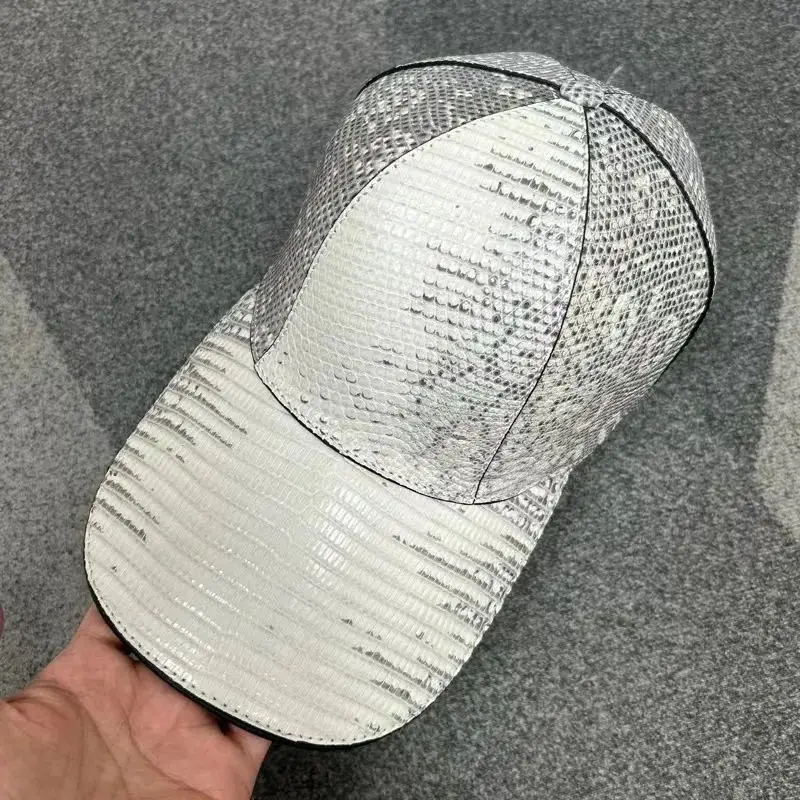 2025 new arrival LIZARD SKIN baseball cap Genuine leather sun hat