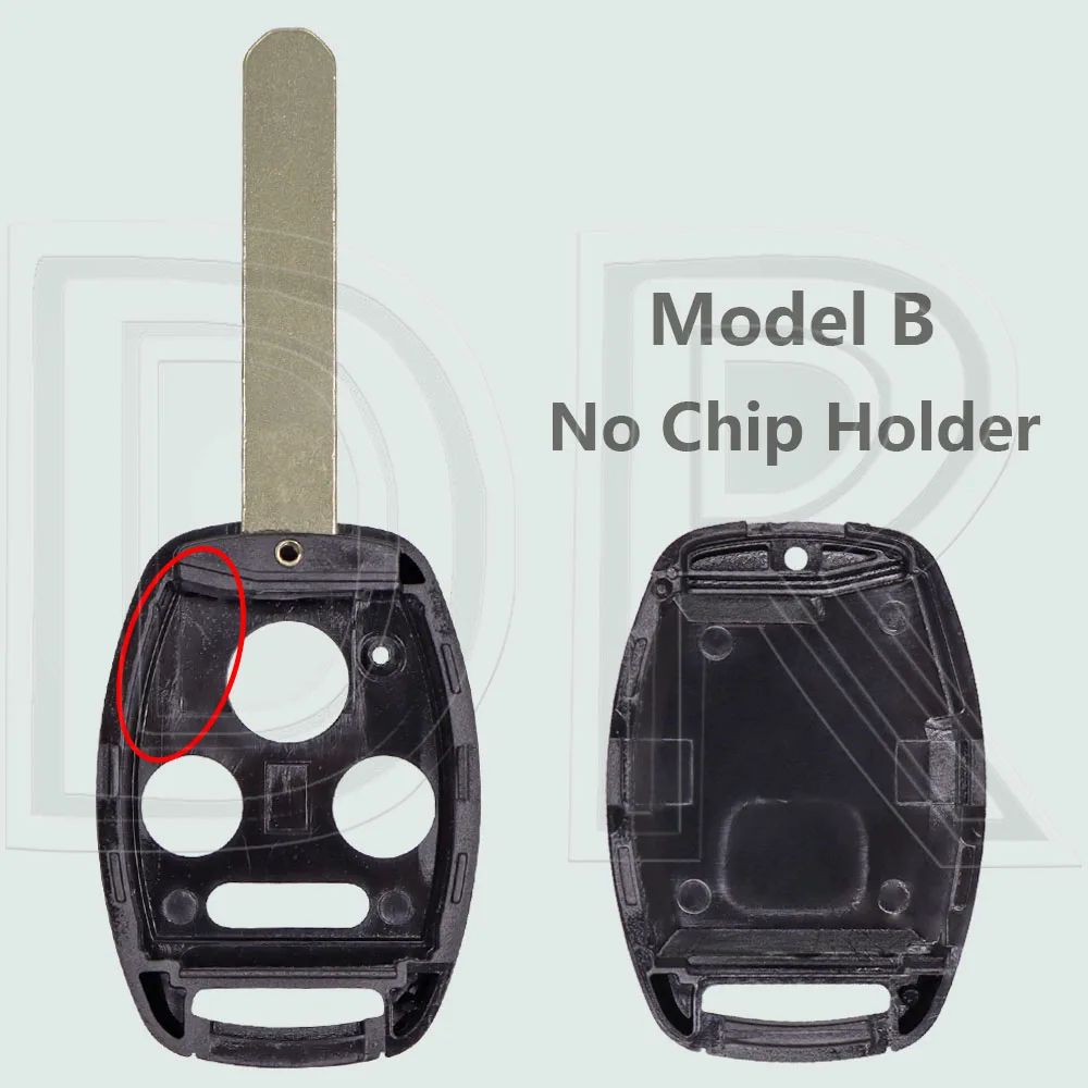 DR Replacement Car Remote Key Shell Case With/Without Inner Shell For Honda Accord CR-V Pilot Civic Insight Ridgeline