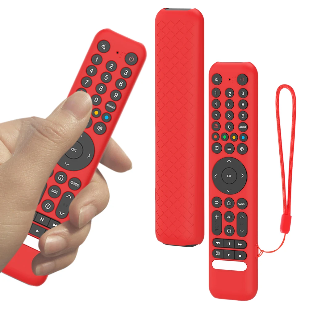 

Silicone Remote Case for TCL RC716/RC833 GUB1 Protective Controller Sleeve Skin Anti-Slip Silicone Sleeve Anti-Drop with Lanyard