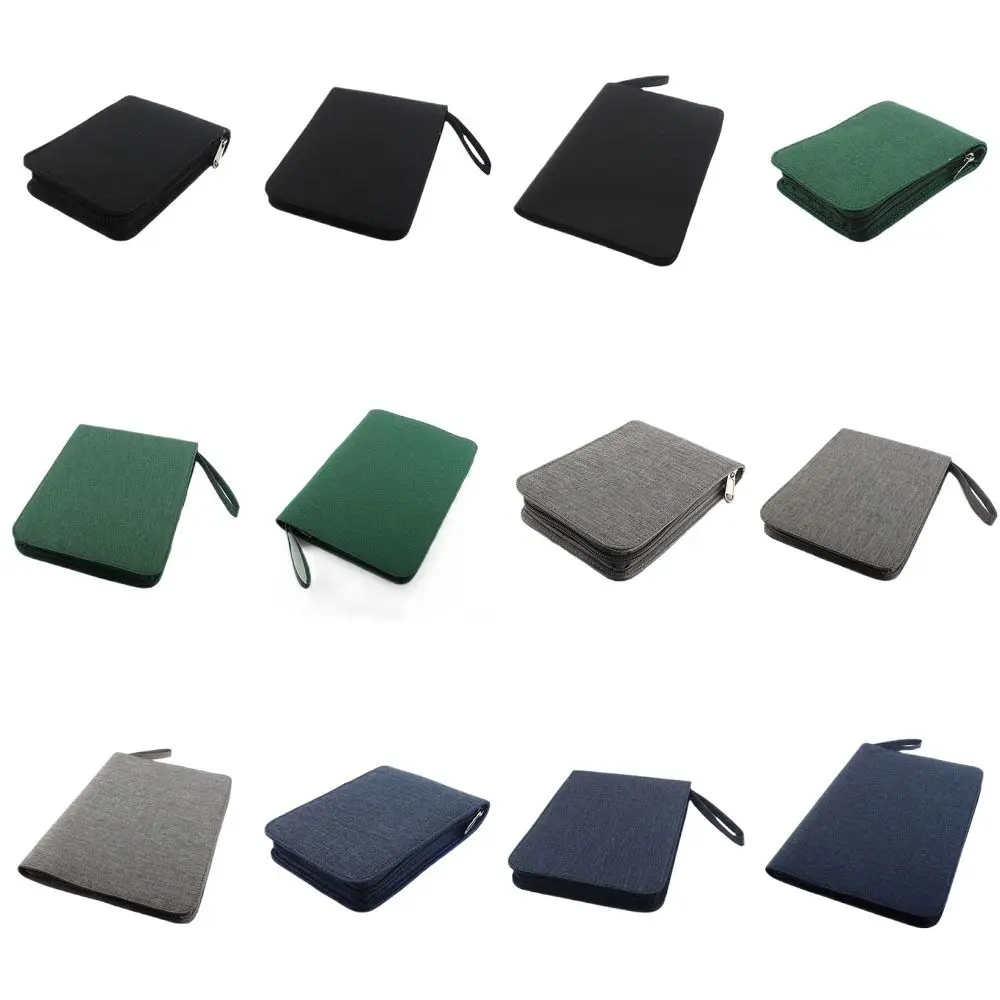 Modieuze Pen Container Tas Grote Capaciteit Fontein Etui Rits 10/24/48 Slots Stofdicht Canvas Pen opslag