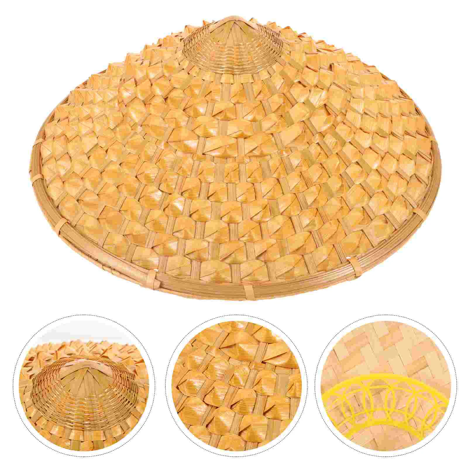 Bamboo Woven Hat Stage Performance Bamboo Hat Chinese Style Bamboo Hat Chinese Style Sun Hat