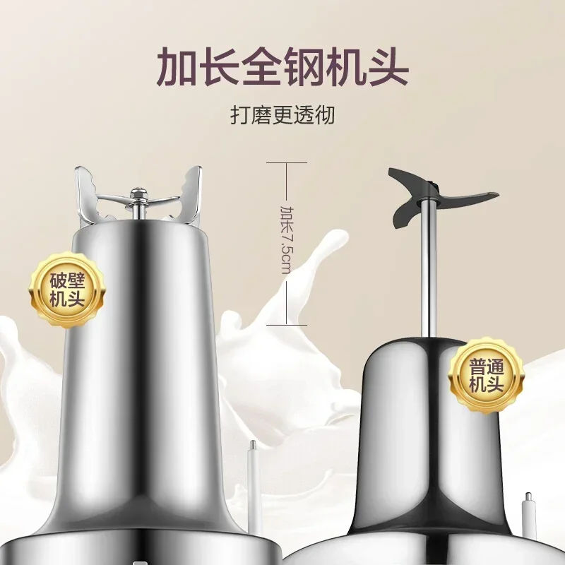 ماكينة تصنيع حليب فول الصويا 220 فولت خالية من الفلتر 304 من الفولاذ المقاوم للصدأ بطبقة مزدوجة كوب الجسم ماكينة طهي متعددة الوظائف