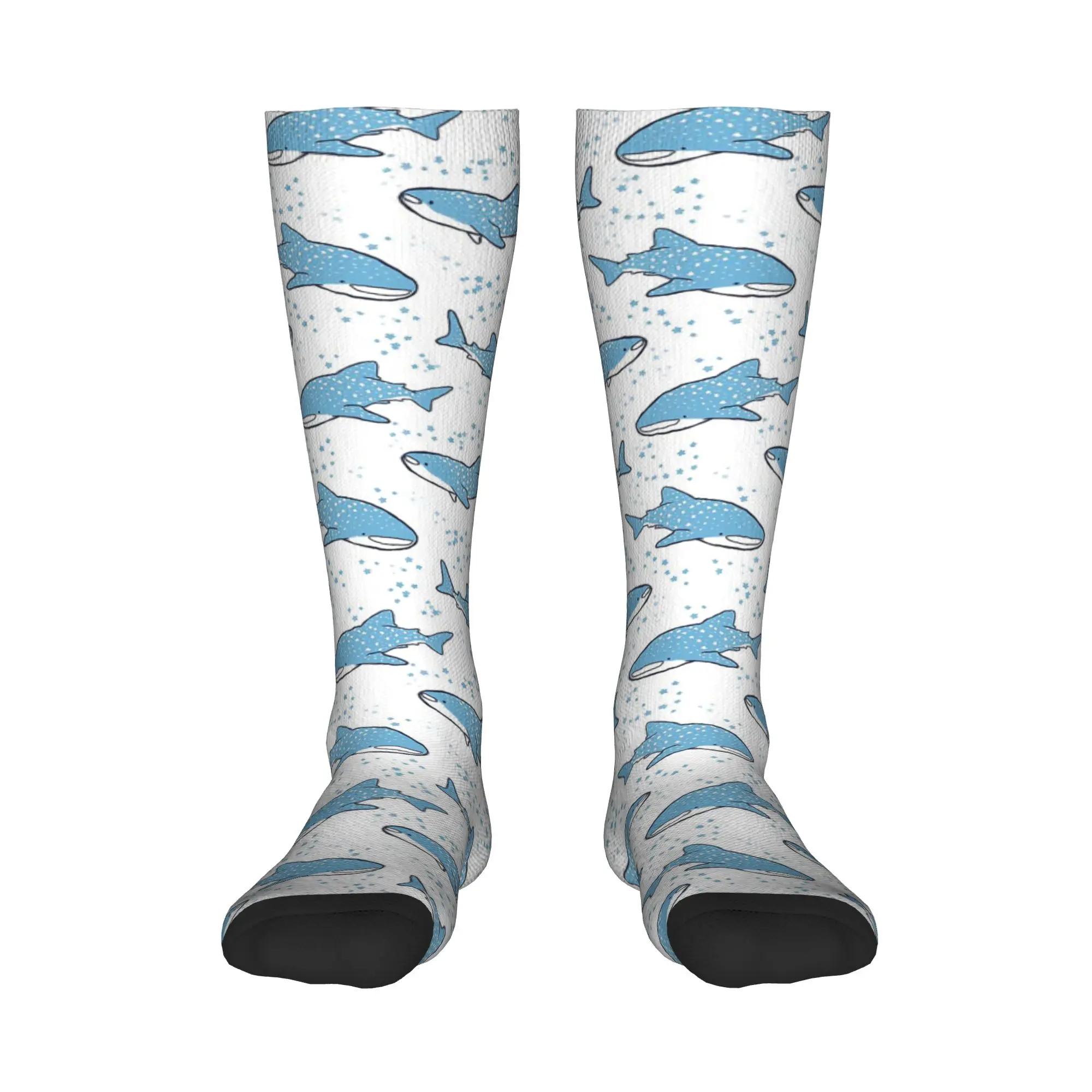 

Всесезонные чулки для экипажа, носки со звездными китами и акулами, Harajuku, модные длинные носки в стиле хип-хоп, аксессуары для мужчин и женщин, подарки