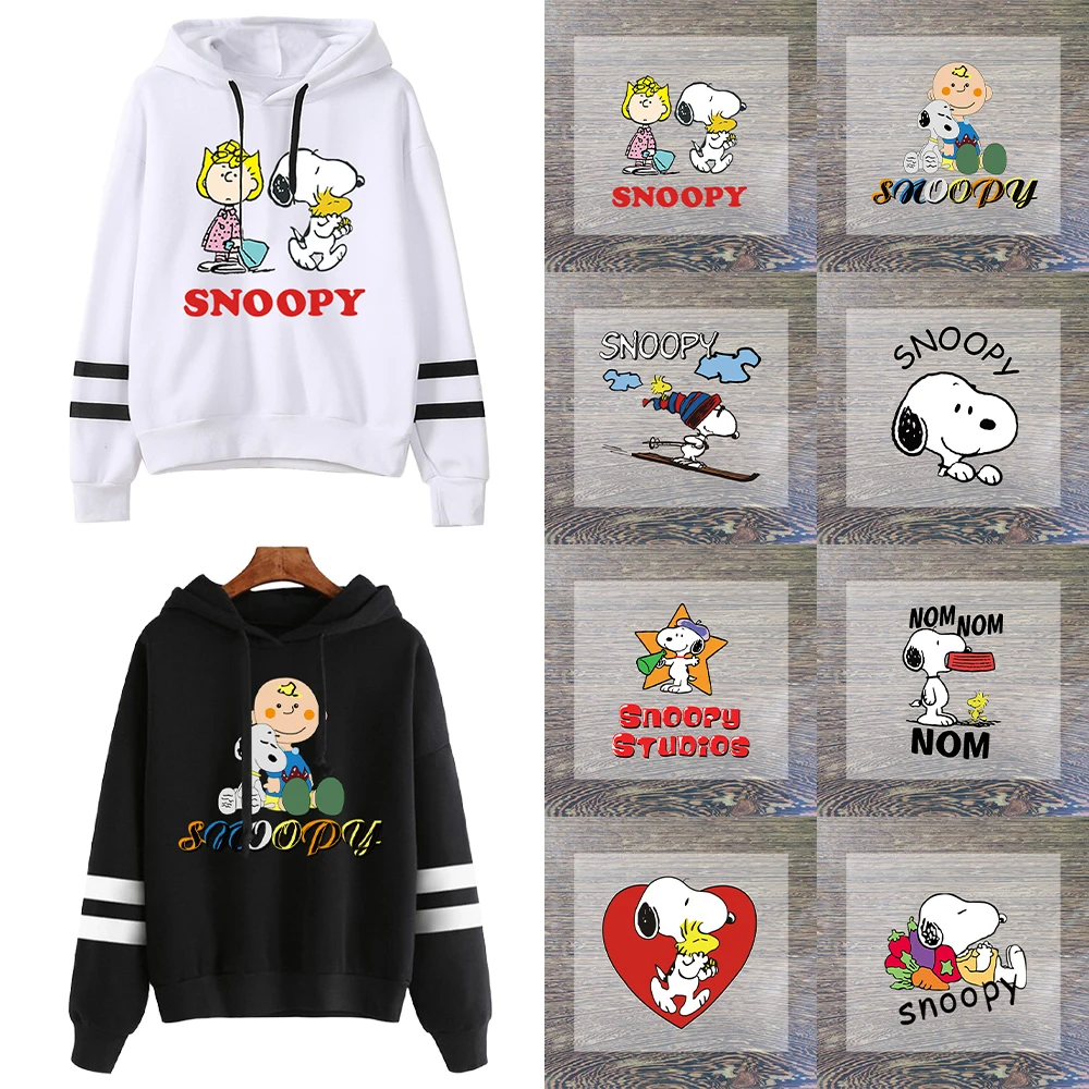 New Snoopy Cute Cartoon Anime Iron on Patches for Clothing DIY T-shirt Heat Transfer Patch Clothes Custom Vinyl Sticker Gifts