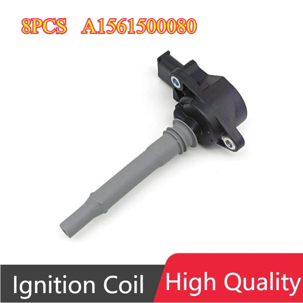 8Pcs A1561500080 UF609 Ignition Coils For Mercedes-Benz C63 CL63 CLK63 CLS63 E63 ML63 R63 S63 SL63 SLS AMG V8 6.3L 2007-2012