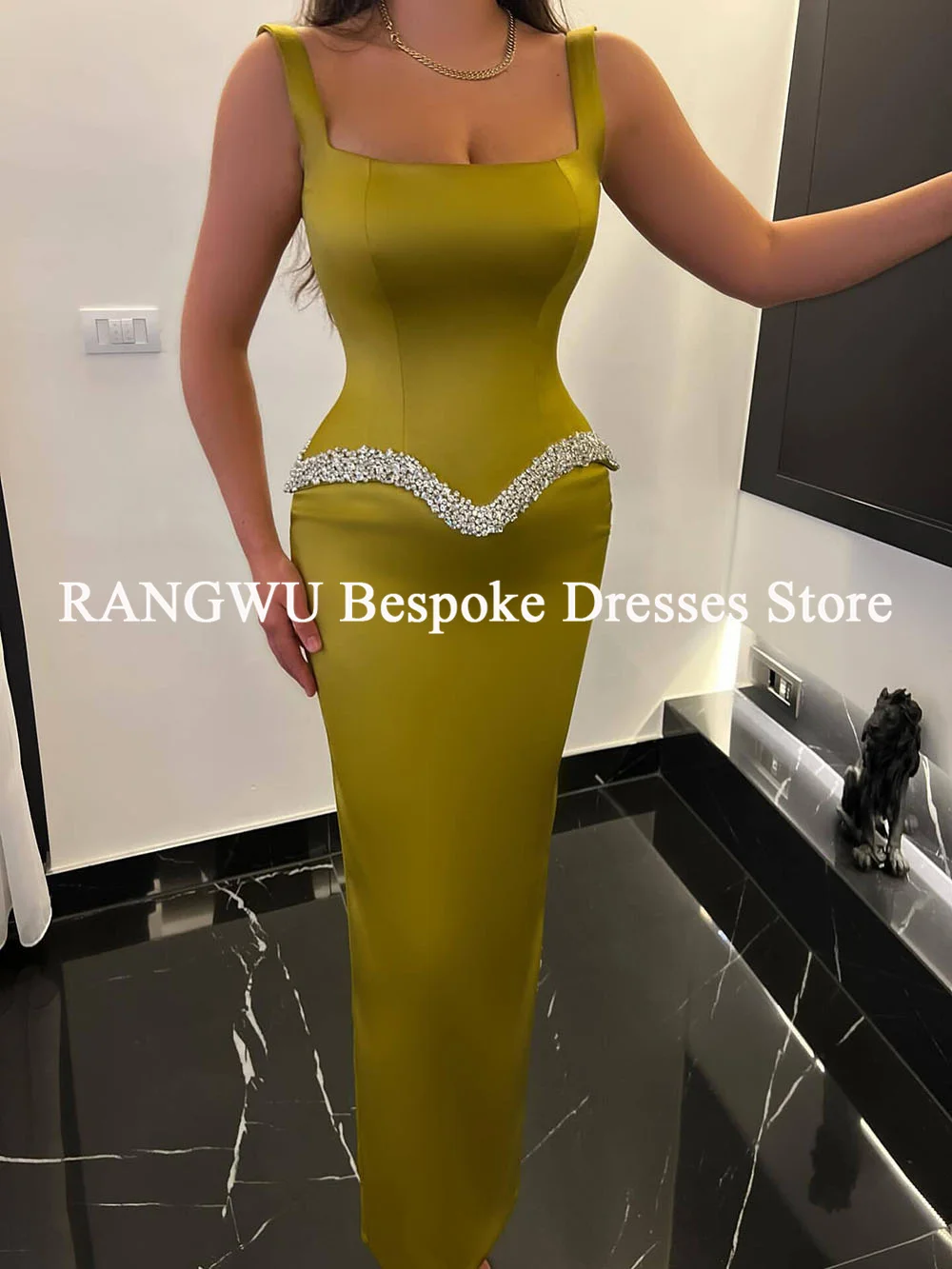 Eleganckie Sukienki Wieczorowe Luksusowe Koraliki Syreni Krój Suknia Balowa Długie Suknie Ślubne Damskie Szyte na Miarę