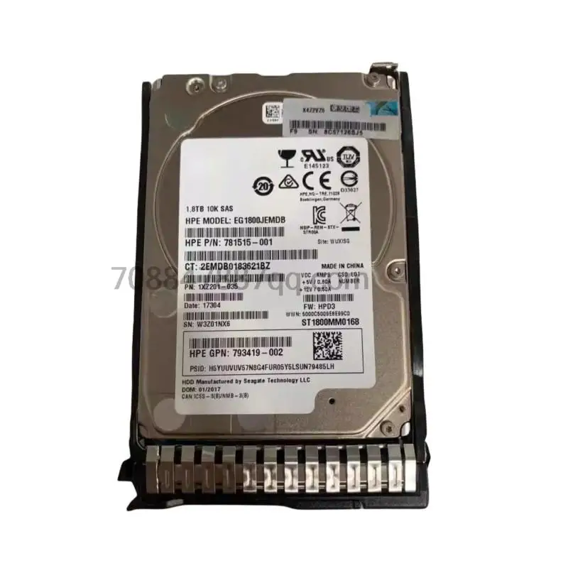 original 100% authentique   791055-001 1.8T 10K 12G SAS 2.5 791034-B21