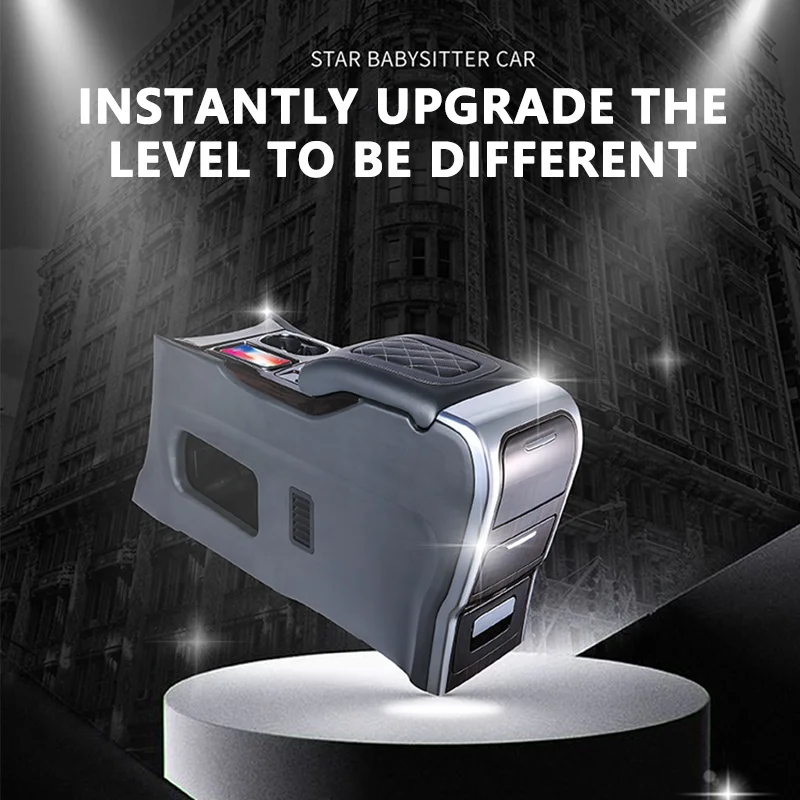 DJZG Best Factory Car Interior Accessories Armrest Box Optional Console with Refrigerator for Toyota Alphard
