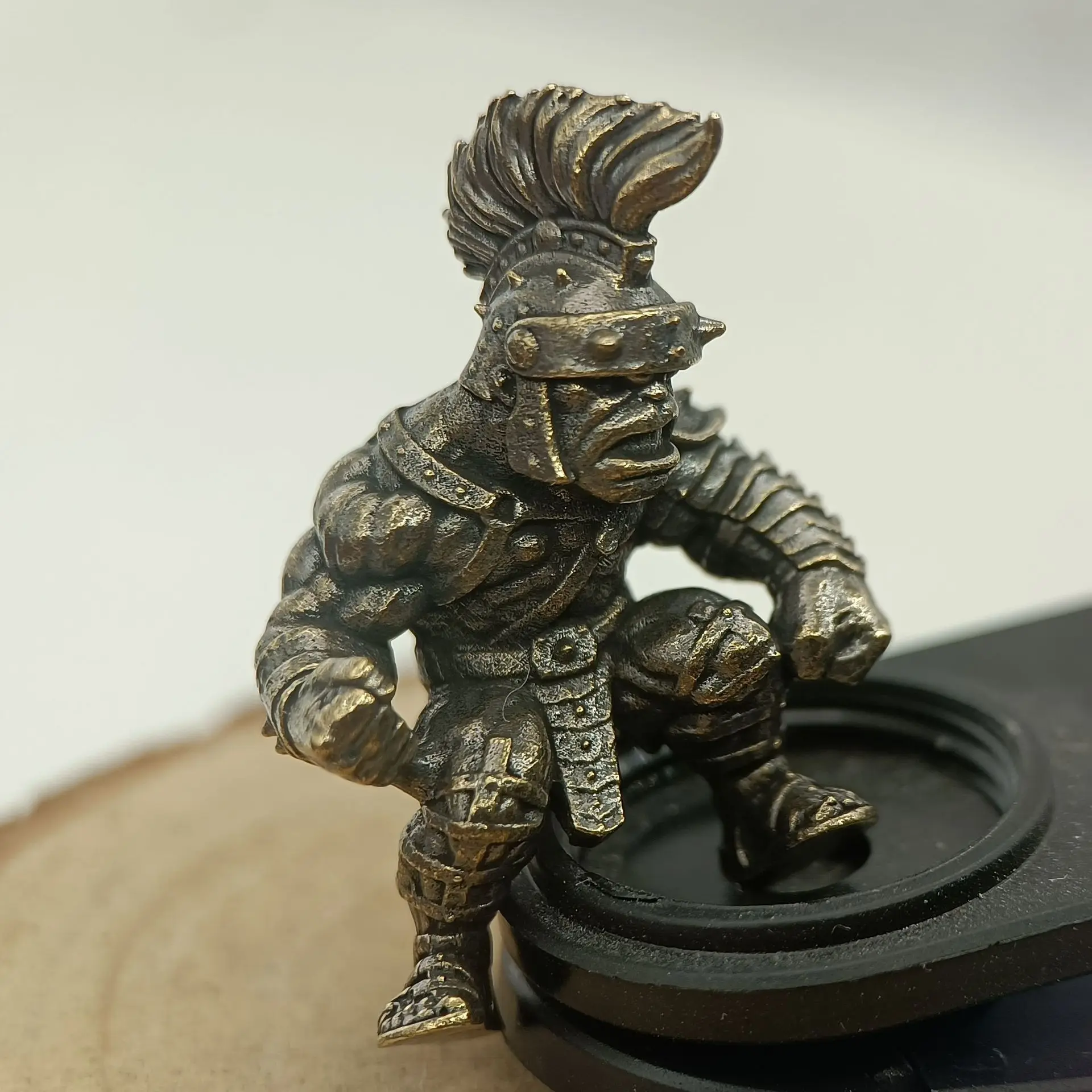 Orc warrior Knife Beads EDC Wear Paracord Tools Brass Copper Lanyard Pendants Character Style Key Rings DIY Accessories