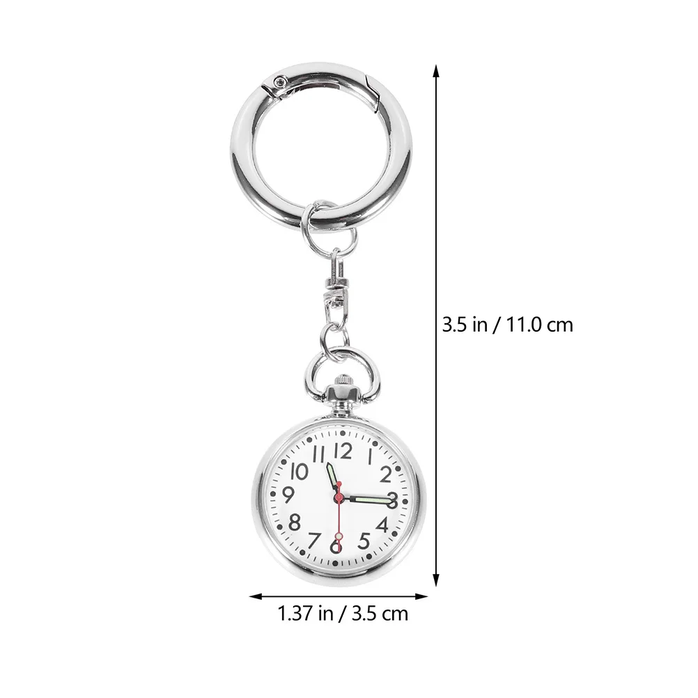 2 قطعة ممرضة المفاتيح ساعة الجيب للنساء الرجال التمريض امتحان توقيت جهاز معلق ساعة إلكترونية للطلاب الأطباء هدية #3