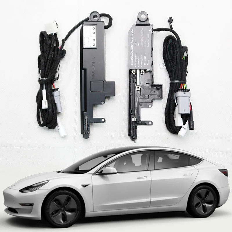 For Tesla Model 3 Door Electric Handle Model Y With Light Automatic Handle Electric On/off 5 Seconds Automatic Reset Intelligent