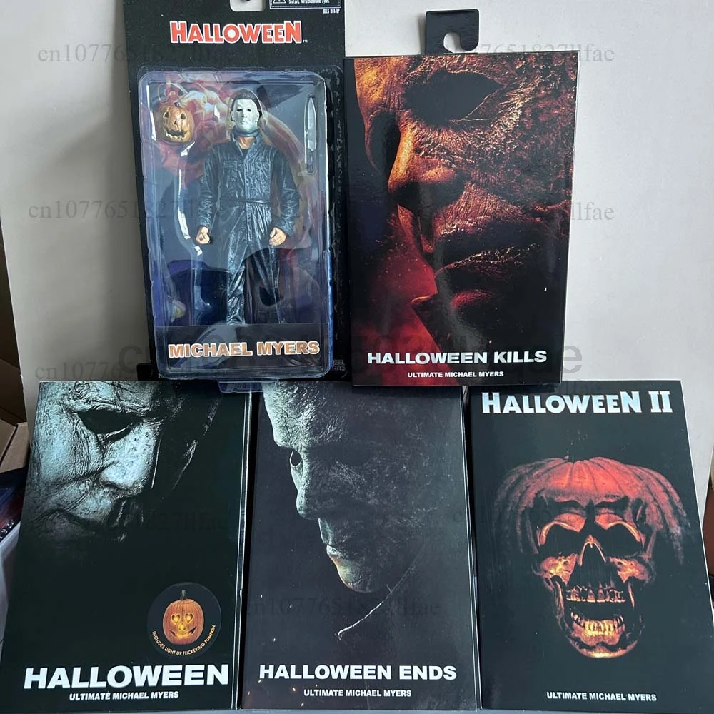 NECA مايكل مايرز الشكل مع LED اليقطين هالوين II يقتل ينتهي مايكل مايرز في نهاية المطاف عمل نموذج لجسم اللعب المشتركة المنقولة