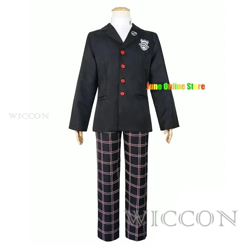 Game Persona 5 Ren Amamiya Akira Kuru Costum Cosplay Men's School Uniform Unisex Halloween Suit Coat Party Uniform Set