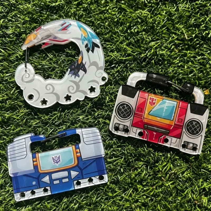 T＆F Themed Acrylic Carabiner Charm Cartoon Boombox Bag Pendant Cosplay Accessory Decor Ornament For Backpack Jacket Clothing