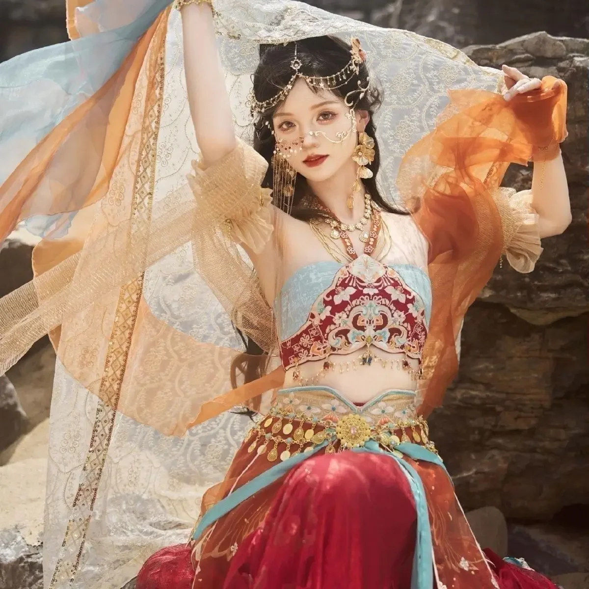 جديد غريب Hanfu المناطق الغربية فستان الأميرة تحسين اليومي Hanfu الصناعة الثقيلة التطريز فستان مجموعة تحلق زي 2025