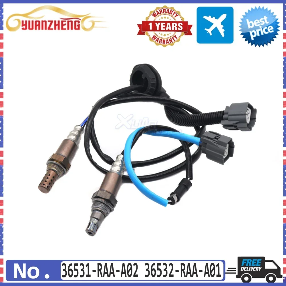 2pcs Car Upstream Downstream 36531-RAA-A02 36532-RAA-A01 Oxygen Sensor for Honda Accord 2.4L 2003-2007