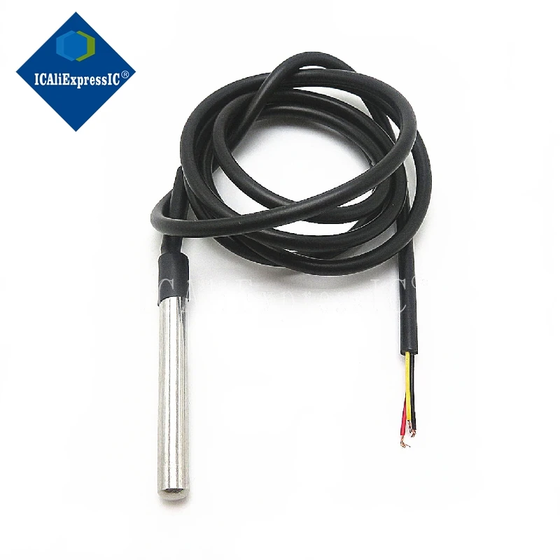 5piece DS1820 Stainless steel package Waterproof DS18B20 temperature probe temperature sensor 18B20 For Arduino