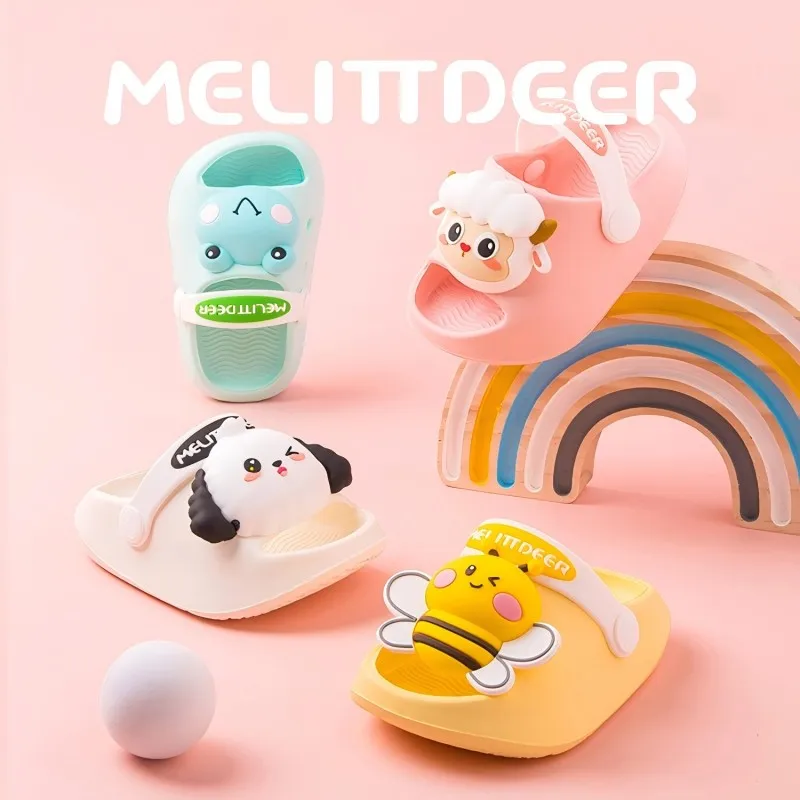 

MELITTDEER Children Sandals - Boys and Girls Slippers , Summer Sandals, 2025 New Arrival, Soft and Indoor Use, Cartoon animals