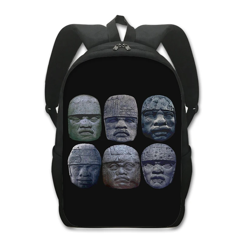 Moda Meksyk Aztec Art Pattern Plecak Maya Quetzalcoatl Bóg Torby szkolne Torba studencka na laptopa Hip Hop Plecaki Bookbag Prezent