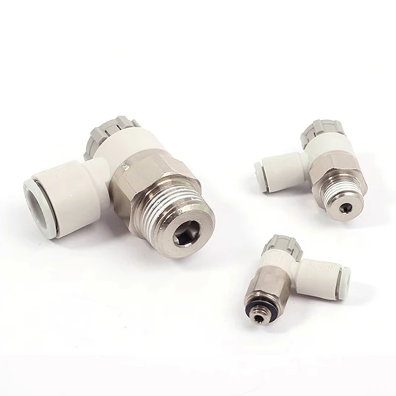 AS1201F-M5-04A AS2201F-01-2-06SA/08SA Flow Control Valve Self-lock Speed Controller Pnuemaitc PU Air Hose Fittings Connector