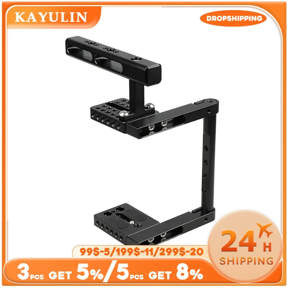 Kayulin alluminio Basic Camera Cage Rig con impugnatura superiore uso universale