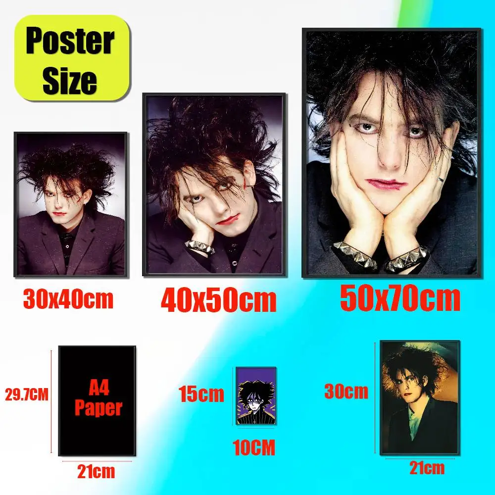 For Robert Smith The Cure Poster Cover Wall Murals Home Custom Self-adhesive Decor Sticker Playbill Film