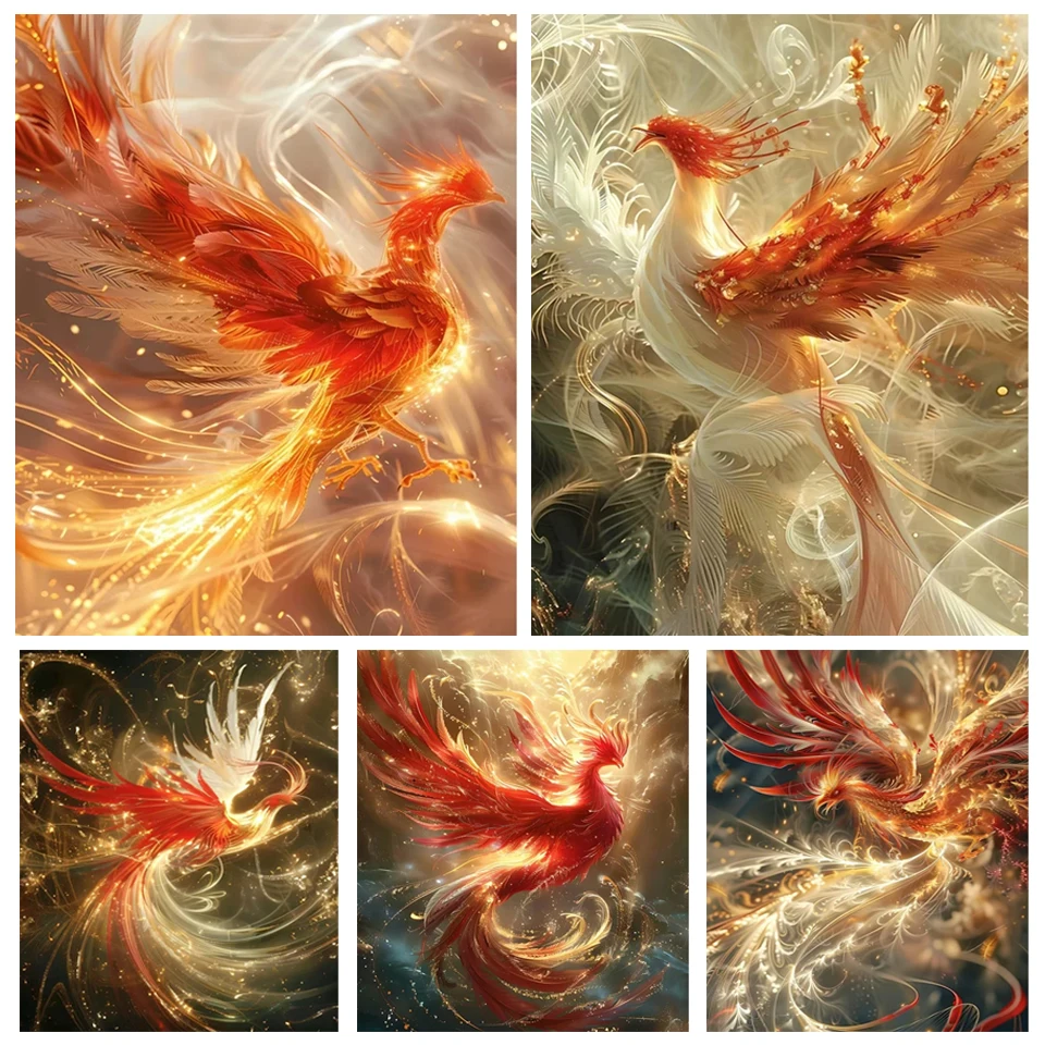 Diy Diamond Painting New Collection 2024 Fantasy Animal Phoenix Full Mosaic Arts Rhinestone cross stitch Embroidery Wall Decor