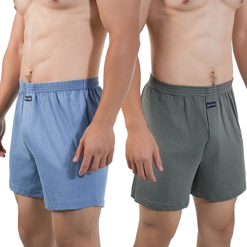 2pcs Mens Plus Size Boxer Short Pure Cotton Sleep Pants Pajama Bottom For Home Relax Hombre Loose Casual Shorts Sleepwear
