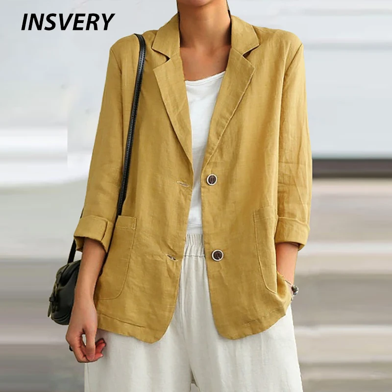 

Autumn Jackets For Women Fashion Turn Dwon Collar Long Sleeve Button Outwear Solid Casual Loose Shirt Coat