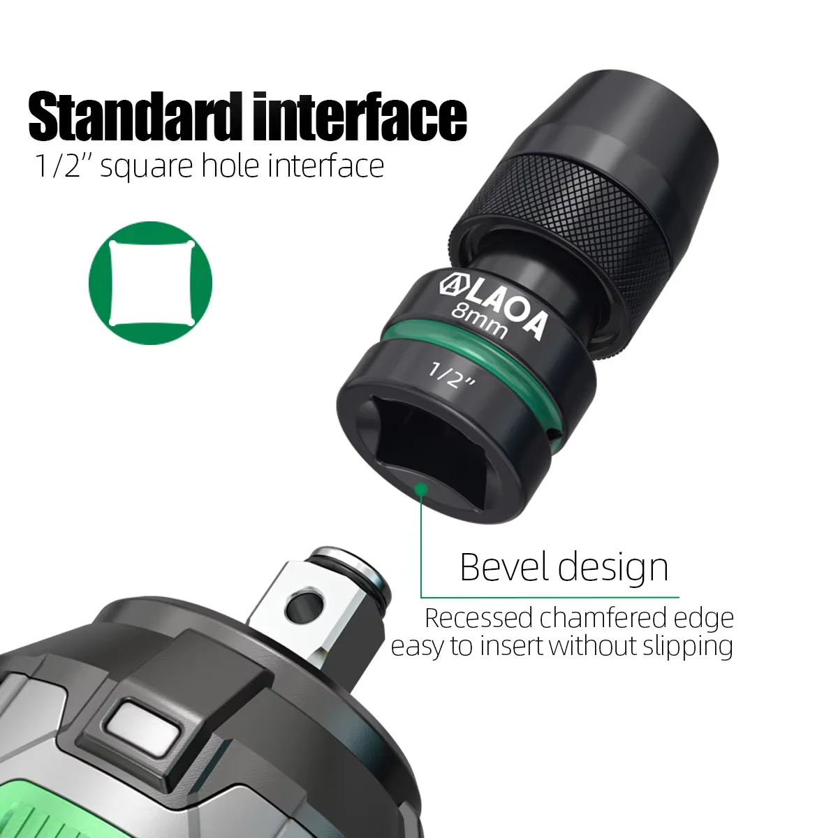 LAOA Quick‑Release Spring Sleeve Adapter, 1/2