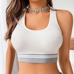 Female Seamless Camisole Athletic Vest Gym Women Underwear Solid Comfortable Push Up Fitness Sportswear Sexy Bras Brassiere