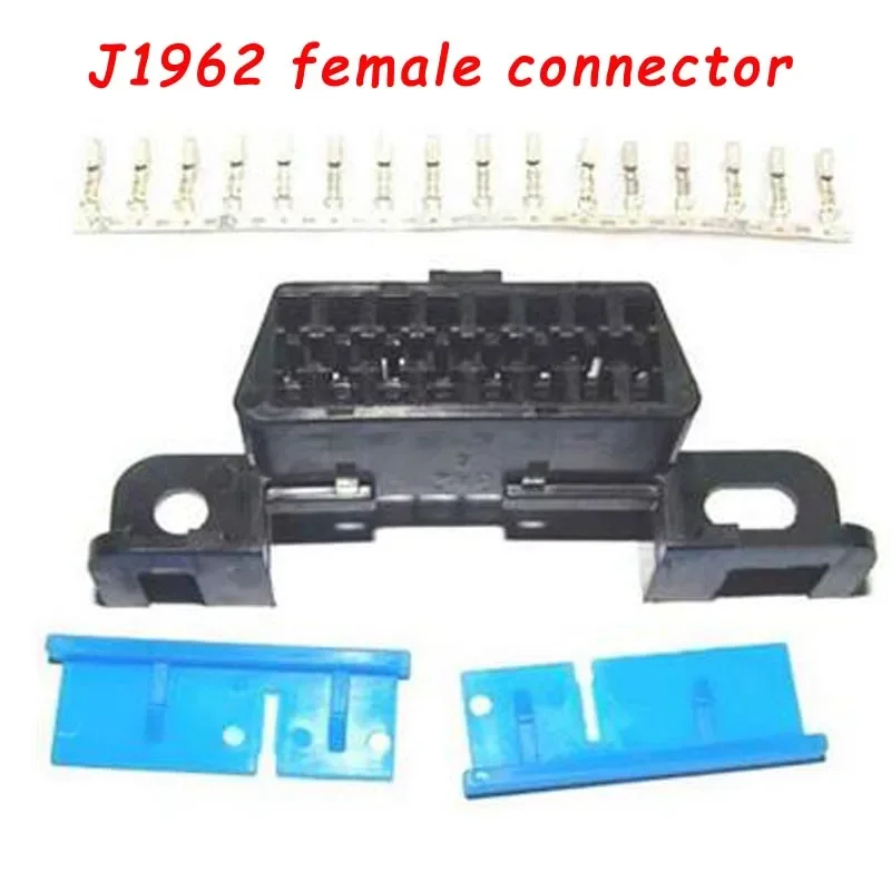 10Pcs/lot Car Auto OBD OBD2 OBDII Female connector J1962f Plug OBD 2 16 PIN Adapter With Terminal