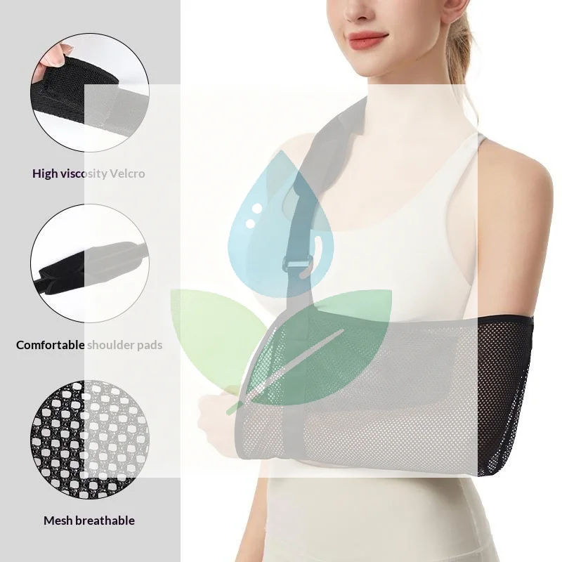 Arm Sling with Adjustable Strap Breathable Mesh for Child Adult Arm Fracture Dislocation Recovery Support