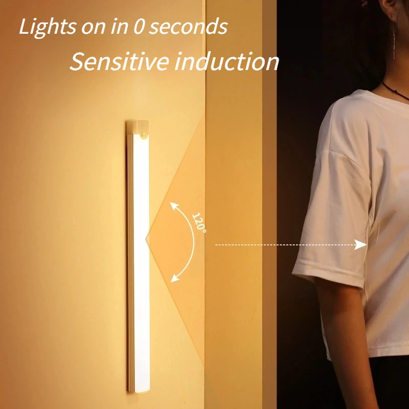 

Intelligent Human Body Sensing Night Light Creative Eye Protection Charging Magnetic Cabinet Wardrobe Aisle Bedside Lamp