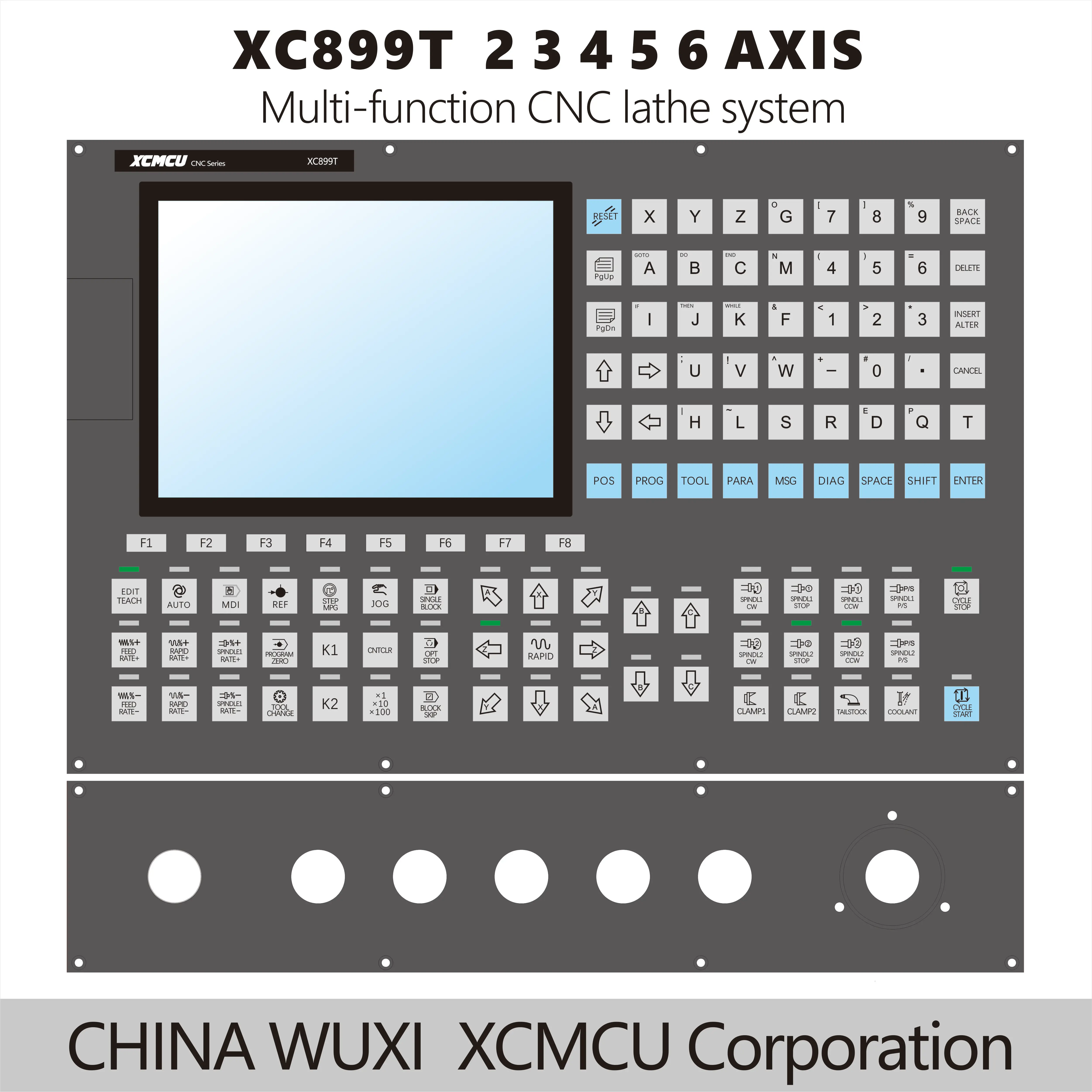 XCMCU XC899T 2/3/4/5/6 Axis Multi-function CNC lathe system FANUC G-code