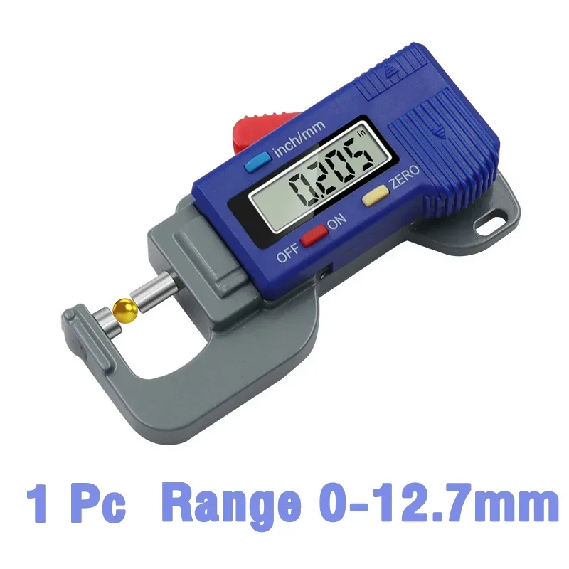 

0-12.7mm Digital Thickness Gauge Dial Caliper Meter Width Measure Tool LCD Display For Leather Steel Plate Cloth Paper Jewelry