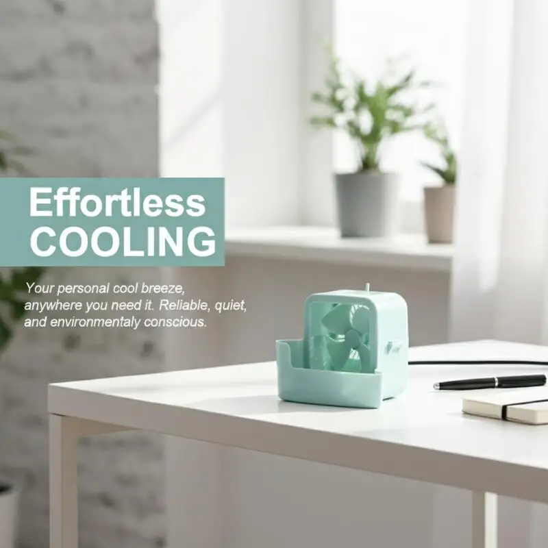 Ice Storage Box for Electric Fan Fast Cooling Long Lasting Cooler Box with Hanging Hook for Home Kitchen Bedroom Cooling Use