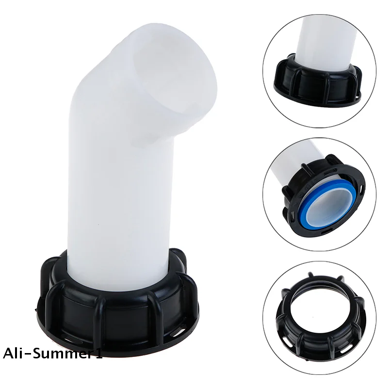 【E】Thread IBC Tank Adapter Extension Drain Spout Hose Nozzle Tap Cap Valve Fitting