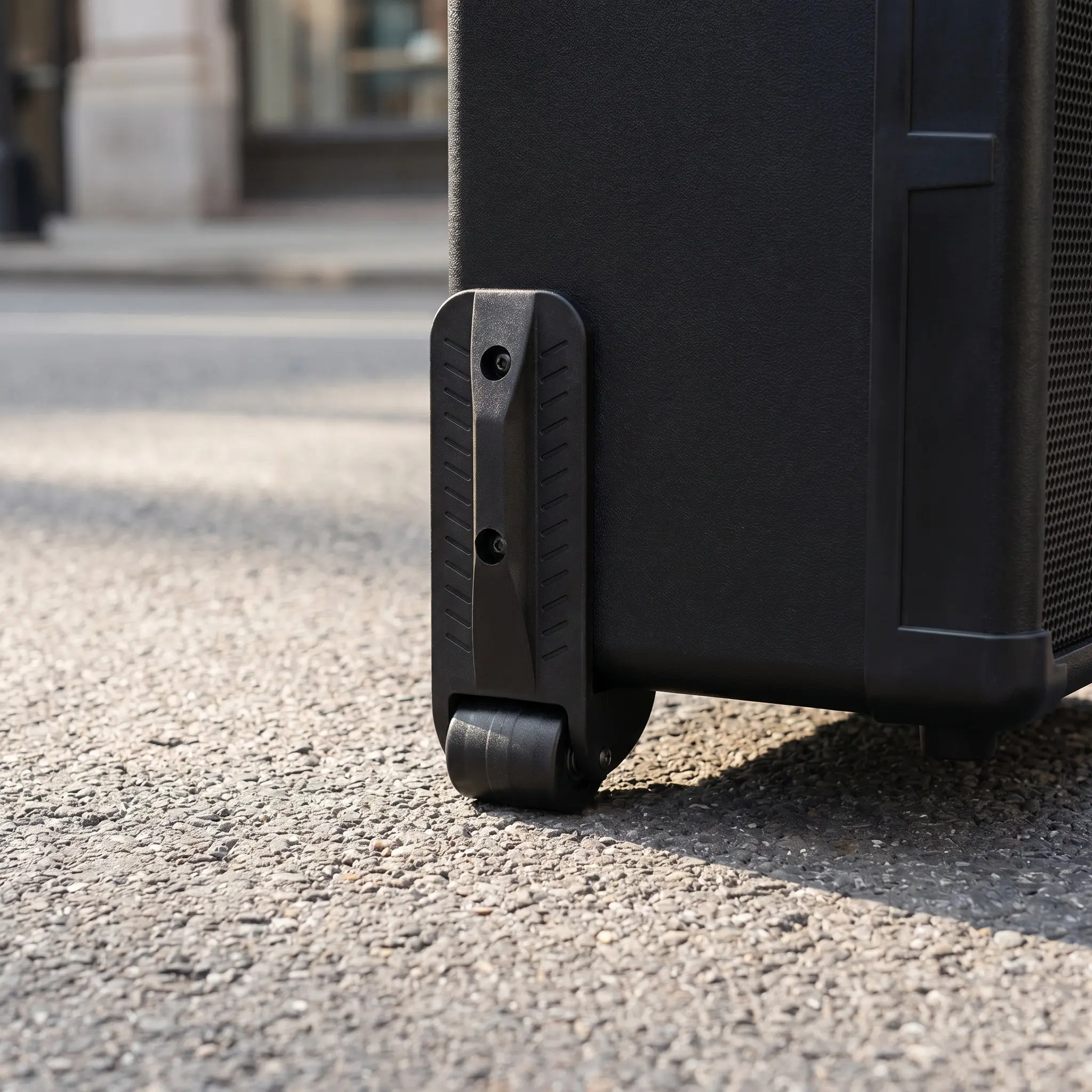 1Pair L Shape Side Mount Non Swivel Speaker Cabinet Casters Rubber Wheels Outdoor Heavy Duty Tool Box Rolling Casters