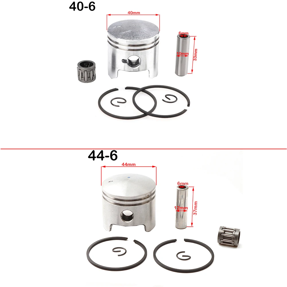 

﻿ Motorcycle 44mm/40mm Piston Kit Ring 44-6 40-6 Piston Kit for 49cc 2-stroke Mini Four-wheel ATV Pitbike Pocket Bike Parts