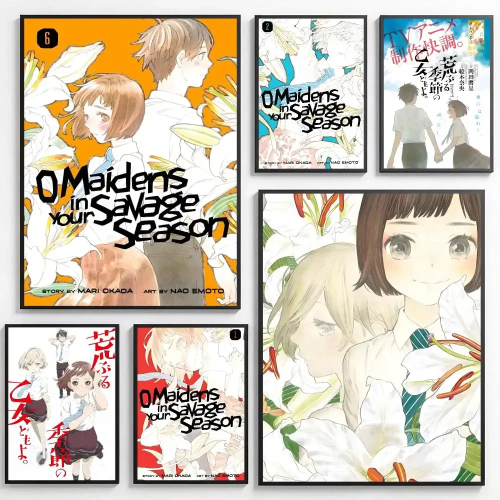 anime O Maidens in Your Savage Season Poster HD Printing Modern Minimalist Style Home Decor for Living Room Dining Room Gift