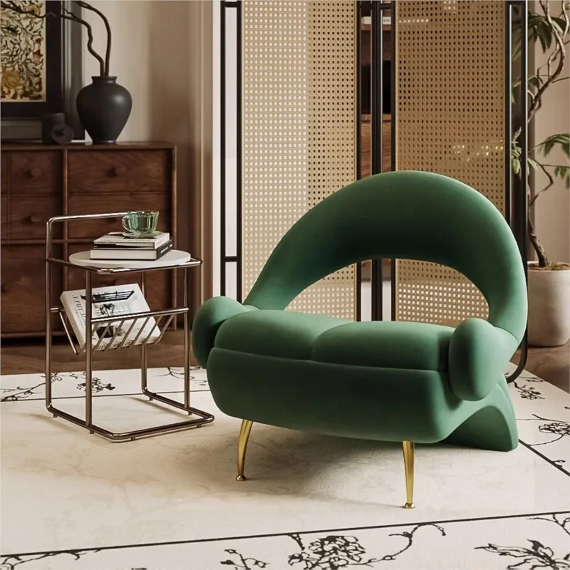 Nordic Light Luxury Single Sofa Lazy Chair Modern Simple Living Room Sofa Chairs Bedroom Balcony Leisure Chair Furniture